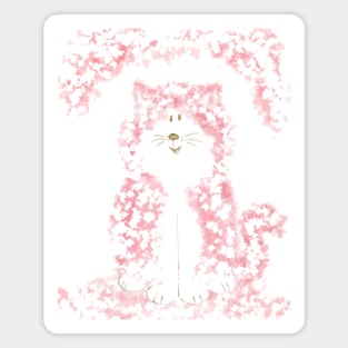 Cherry Blossom Cat Sakura Japanese Kawaii Magnet